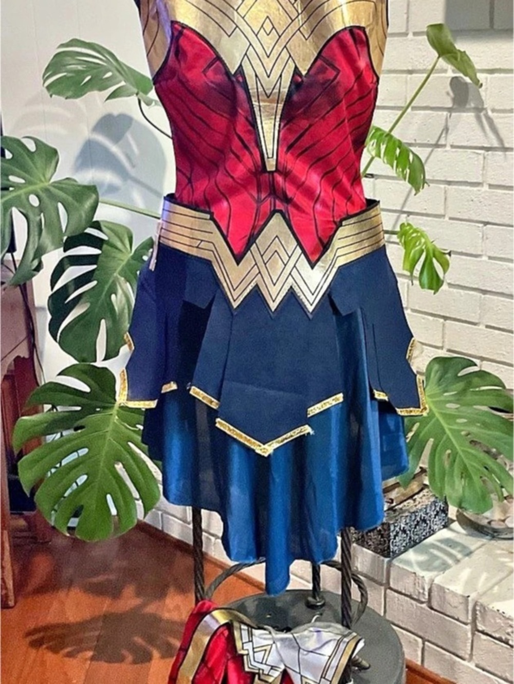 Superhero Costume in Blue & Red Like New